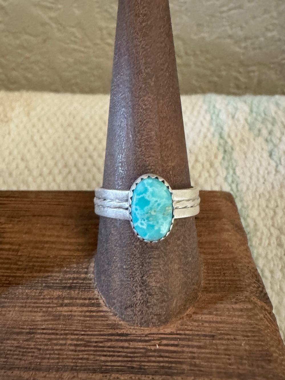 White Water Turquoise Sterling Silver Ring